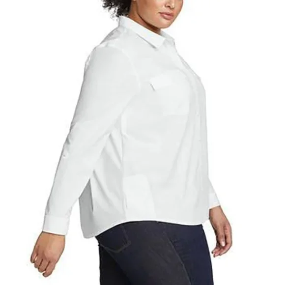 White NWT Eddie Bauer Ladies' Departure Top - Picture 6 of 8